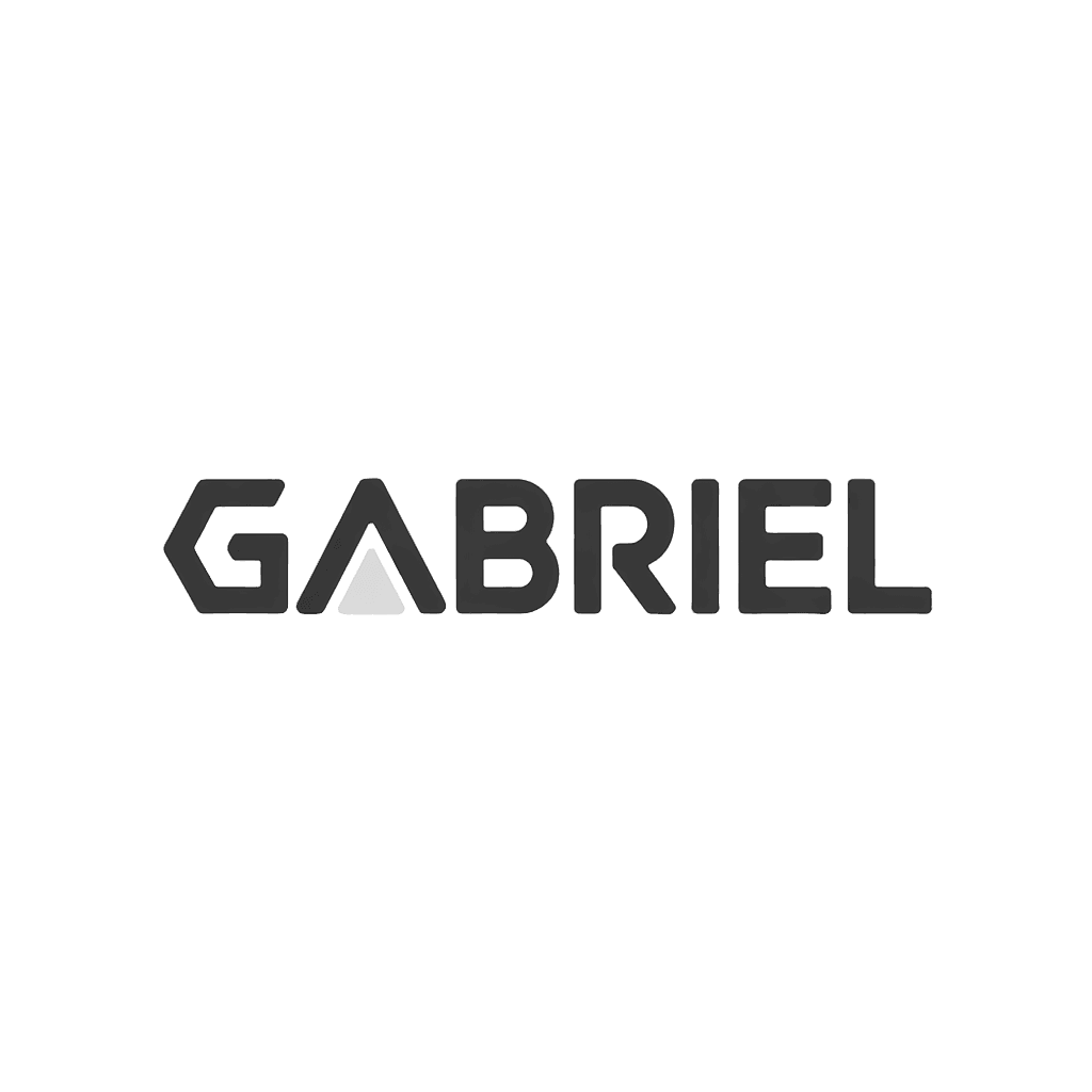 Gabriel (marca pessoal) monochrome logo